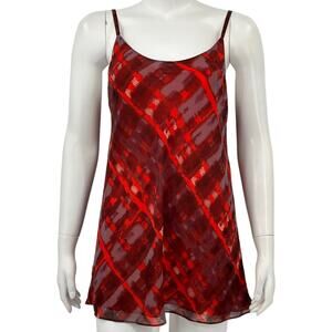 Cabi Top Women Medium Red Cherish Cami Tunic Sleeveless Feminine Romantic Office
